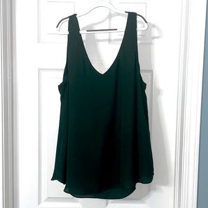RW&Co Green Sleeveless Vneck Blouse